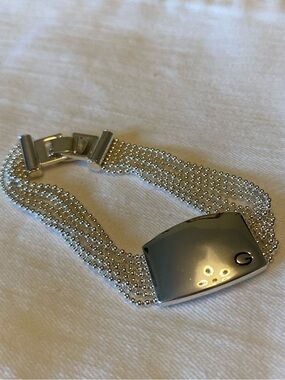 Guess polished silver tone bracelet